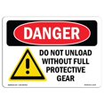 thumbnail image 1 of SignMission OS-DS-A-1218-L-1179 12 x 18 Po Signe de Danger OSHA - Ne Pas Décharger Sans Équipement de Protection Complet, 1 of 1