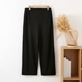 thumbnail image 2 of Sentmoon Pajama Pants Women Oversized High Waist Petite Wide Leg Pants for Women Solid Color with Pockets Breathable Lounge Pants Winter for Halloween Parties, 2 of 4