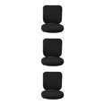 thumbnail image 2 of Baohd Computer Chair Cover Swivel Chair Cover Rotating for Chair Black Backrest + Cushion Cover 3Set, 2 of 6