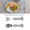 thumbnail image 4 of 2 Pcs Toddler Utensils, Stainless Steel Flatware Fork Spoon Kids Silverware Set With Comfortable Handle Toddler Training Spoon Cartoon Fork Cutlery Set For Kids Safe Dining, 4 of 8