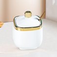 thumbnail image 4 of Wweixi Porcelain Sugar Bowl Ceramic Condiment Pot for Square Countertop Restaurant Kitchen Green White Square, 4 of 5
