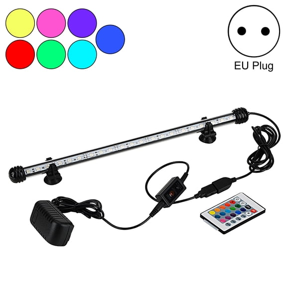 Trayknick Aquarium Light User-friendly Waterproof Plastic IP68 Protection Rating LED Aquarium Fish Tank Light for Home Multicolor EU Plug