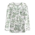 thumbnail image 4 of Birdeem T-Shirt à Manches Longues Décontracté Imprimé Col en V Ample pour Femmes, 4 of 7
