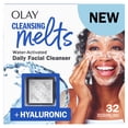thumbnail image 1 of Olay Cleansing Melts + Retinol Face Cleanser, 32ct, Water-Activated Face Wash Cleans, Tones, and Refreshes Skin, 1 of 12