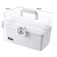 thumbnail image 4 of DOLITY First Aid Box with Portable Handle, Family Emergency Kit, Multi-Purpose Box, Emergency Transparent Lid Box, Easy Accessibility White 3-Tier, 4 of 8