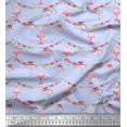 thumbnail image 1 of Soimoi Blue Modal Satin Fabric Birthday Theme Party Decor Fabric Printed Yard 42 Inch Wide, 1 of 5