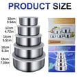 thumbnail image 3 of Stainless Steel Food Storage Container Set, 5 Pieces, Round, with Lid, A, Five Food Storage Containers, 3 of 9