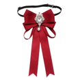 thumbnail image 1 of lionlar Nœud Papillon pour Femmes pour Dames, Fille, Ruban de Cou Ajustable pour Chemise, Nœud de Cou Polyvalent Rouge Foncé, 1 of 9