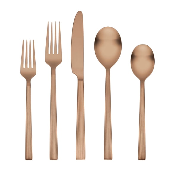 Ensemble de 20 pièces de couverts Better Homes and Gardens River Copper Satin