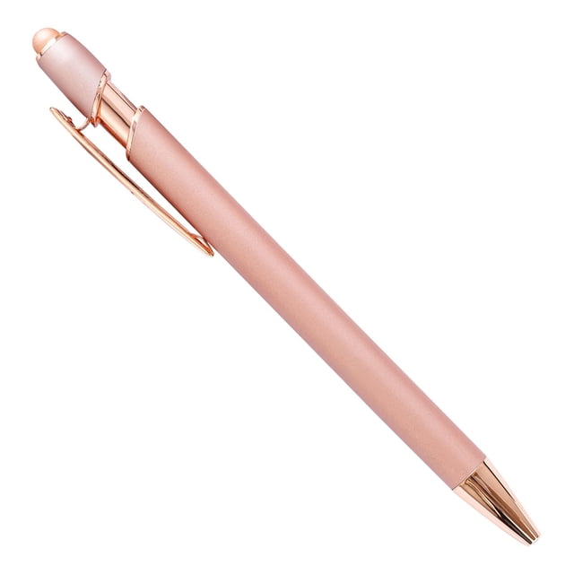 ZTTD 1 Pcs Ballpoint Pens, Fine Point Smooth Writing Pens, Soft Touch Pens For Writing Journaling Taking Notes Office Home (Rose Gold)