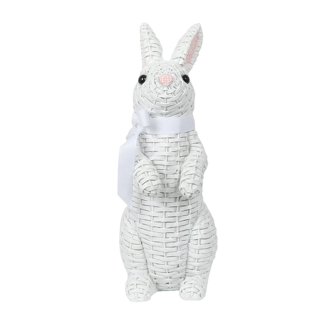 Resin Rabbit Decorations European Garden Style Standing Design for Easter and Home