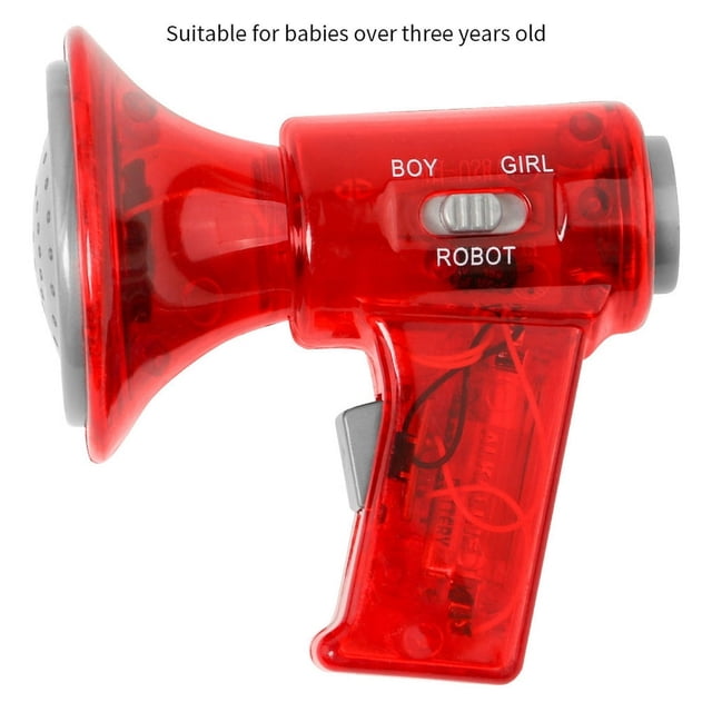 Voice Changer Amplifier Plastic Speaker Adjustable Voice Changer Megaphone Children Toy Red