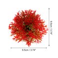 thumbnail image 4 of 1 Pcs Aquarium Plants Decorations Artificial Grass Ball Green Red 3.74x3.74 Inch, 4 of 7