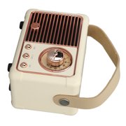 Retro BT Speaker, Vintage Decor, Small Portable Wireless Speaker USB Cute Old Fashion Style Music Player with a Bass Enhancement System for Travel, Home, Beach, Kitchen