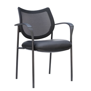 Chaise d'invité TygerClaw à dossier moyen en maille et siège en tissu