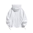 thumbnail image 4 of Txeol Mens Breathable Running Workout Hooded Jacket Sun Shirt UPF 50+ Sun Protection Shirts Rash Guard Athletic Full Zip Hoodies Limited Time Deal,White,XXXL, 4 of 9