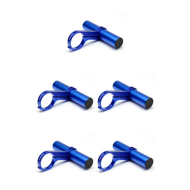 QualitChoice Rallonge de Guidon de Vélo Détachable Réutilisable Extension en Alliage d'Aluminium Support de Fixation pour Bell Bleu 5Ensemble