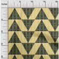 thumbnail image 1 of oneOone Cotton Silk Fabric Stripe|Diamond & Triangle Geometric Print Fabric BTY 42 Inch Wide, 1 of 4