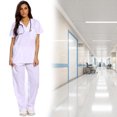 thumbnail image 5 of Women's Scrub Sets Six Pocket Medical Scrubs (V-Neck with Cargo Pant), 5 of 5