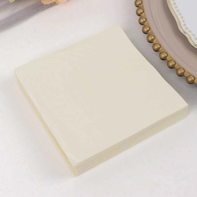 HLONK 50 Pack | 2 Ply Soft Orange Dinner Party Paper Napkins Wedding Reception Cocktail Beverage Napkins