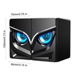 thumbnail image 3 of Computer Speakers 2.0 Stereo Rgb Led Light Usb Powered 3W Output 30Hz-15Khz Frequency 3.5Mm Aux Input For Pc Laptop Desktop Monitor V-128 Model Plastic 2.8X3.1X4.1 Inches, 3 of 6