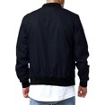 thumbnail image 2 of Faithtur Men's Bomber Flight Jacket Casual Patchwork Fall Winter Coats Zipper Closure Outwear, 2 of 5