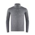 thumbnail image 3 of XUNZOO Chandails à Col Montant pour Hommes 3 Pcs Manches Longues Col Roulé Chandail Hauts Noir&Gris Foncé&Gris TG, 3 of 7