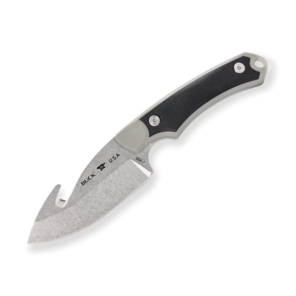 Couteau Guthook Buck Alpha Hunter Select – Lame en acier inoxydable 420HC, traité thermiquement, manche en nylon rempli de verre, gris – Garantie à vie
