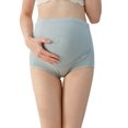 thumbnail image 4 of XZNGL Ladies Comfortable Prenatal Solid Color Lace Large Size Abdominal Panties High Waiste Underpants, 4 of 5