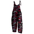 thumbnail image 1 of B91xZ Combinaisons Larges pour Femmes Bretelles Sans Manches Combinaisons Décontractées Combinaisons Larges Amples avec Poches, Rouge TG, 1 of 4