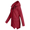 thumbnail image 3 of Veste Décontractée pour Femme, Unie, Extérieure, Grande Taille, à Capuche, Coupe-Vent, Ample, 3 of 4