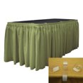 thumbnail image 1 of LA Linen Jupe de Table en Popeline de Polyester 17 Pieds par 29 Pouces de Long avec 10 L-Clips, Sauge Foncée, 1 of 4