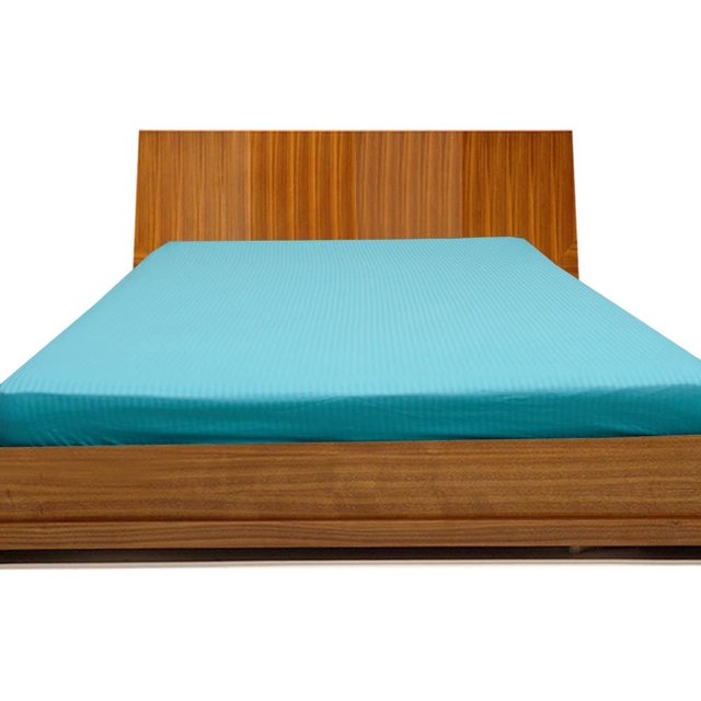 400 Thread Count 100% Egyptian Cotton 3-Piece Fitted Sheet ( 1 Fitted Sheet + 2 Pillow Covers) 21 Inches Deep Pocket Size Stripe Pattern