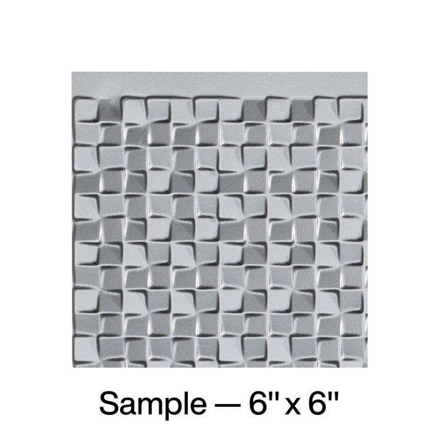 Fasade Terrain Vinyl Backsplash Panel Argent Silver 6x6 Inch Sample