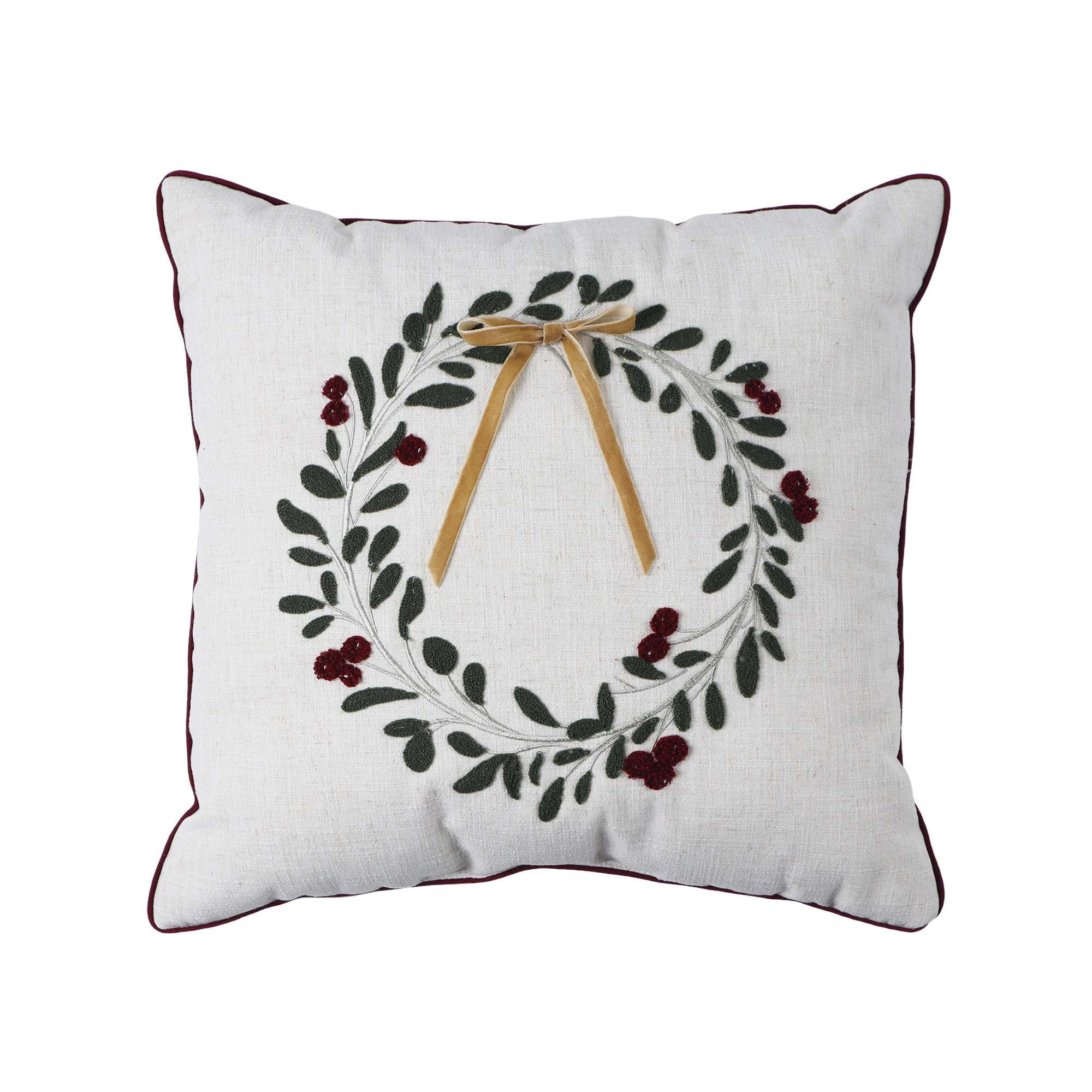 Holiday time — Coussin lombaire rectangulaire décoratif à guirlande 51 × 33 cm