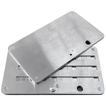 Crypto Seed Storage, Stainless Steel Password Manager Wallet Card, Brushed Metal Cryptocurrency Seed Phrase Storage, Mechanical Bitcoin Backup Device with Anti-Fingerprint Surface