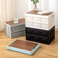 thumbnail image 2 of Outdoor Folding Box Removable Wooden Board Top Lid Large Capacity Multifunctional Storage Portable Camping Car Trunk Storage Box Home Clothes Container Household Products, 2 of 8