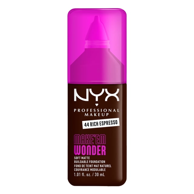 NYX Professional Makeup Make Em Wonder Fond de Teint Mat Naturel, Rich Espresso