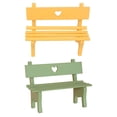 thumbnail image 1 of Miangastore 2pcs Mini Bench Miniature Furniture Park Chair Garden Village Patio Bench, 1 of 8