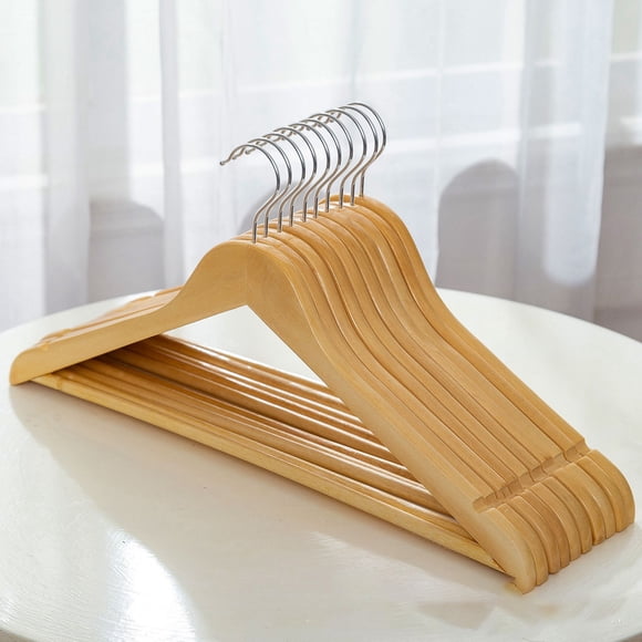 Hangers Wooden Coat Hanger Non Slip Clothes Hanging Rack 360 Degree Rotation Suit Hangers for Home