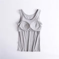 thumbnail image 1 of UPPADA Womens Crewneck Tank Tops Summer Sleeveless Scoop Neck Tees Solid Color Basic Slim Fitted Cami Shirts Womens Tank Tops Camisole Top Built In Bra Adjustable Straps,, 1 of 7