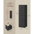 VASAGLE 4-Drawer Vertical File Cabinet, Filing Cabinet, with 4 Lockable ...