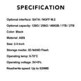 thumbnail image 2 of Mistaha 256GB 2.5-Inch SATA Interface Solid State Drive SSD - High-Speed Read/Write, 3D NAND Flash, Black ABS Material, 0-70°C Operating Temp, 2 of 6