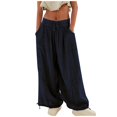 thumbnail image 1 of Womens Baggy Utility Pants Summer High Waisted Wide Leg Cargo Pants With Pockets, 1 of 6