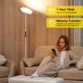 thumbnail image 4 of OUTON Bright Floor Lamp-4 Color Temperature Torchiere Standing Light for Living Room, Bedroom Gray, 4 of 8