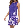 thumbnail image 4 of Ovzne Robes pour Femmes Robe Femme Femme Décontractée Ample Été Robe Imprimée Sans Manches Col en V Ensemble Haut/chemise Grande Taille Robe Imprimée Liquidation, 4 of 7