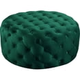 thumbnail image 1 of Meridian Furniture Addison Ottomane et Banc en Velours Vert Capitonné à Boutons, 1 of 4