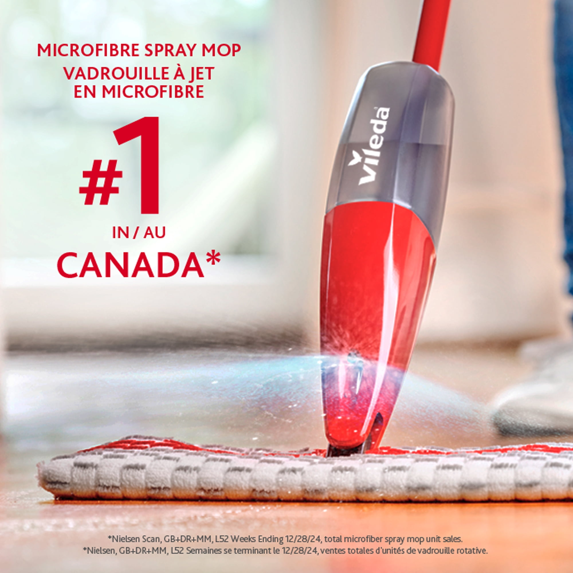 Vileda ProMist MAX Spray Mop – Microfibre Double-Sided Mop