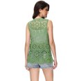 thumbnail image 3 of Women's Floral Crochet Lace Trim Open Front Cardigan, 3 of 5