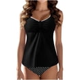 thumbnail image 2 of Maillots de Bain pour Femmes, Tankinis pour Femmes Modestes Deux Pièces, Haut de Tankini à Nœud devant avec Bas, Cadeaux des Fêtes, 2 of 3